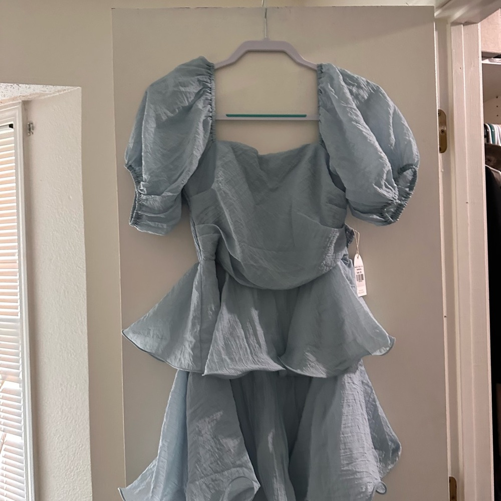 Billy J tiered blue dress